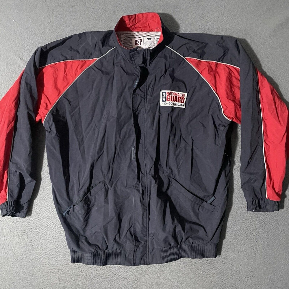 Vintage National Guard Physical‎ Training Full Zip Jacket Size Large Vented